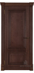 Дверь межкомнатная Корсика (широкий фигурный багет) дуб brandy глухая