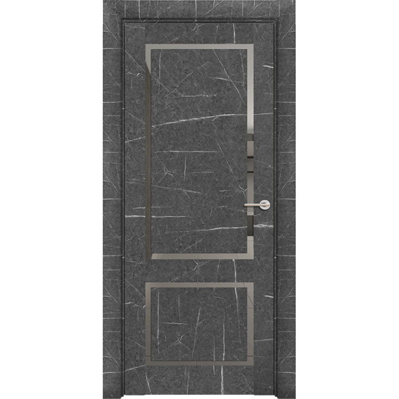 Межкомнатная дверь экошпон Soft Touch Neo Loft 301 Marable торос графит со стеклом