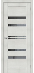 Межкомнатная дверь экошпон Браво-30 Bianco Veralinga со стеклом Mirox Grey
