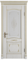 Межкомнатная дверь экошпон Vesta Bianco Classic PG Art Cloud со стеклом