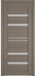Межкомнатная дверь экошпон Atum Pro 26 Brun Oak White Cloud со стеклом