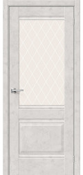 Межкомнатная дверь экошпон Прима-3 Look Art со стеклом White Сrystal