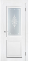 Межкомнатная дверь Soft Touch PST-27 белый бархат со стеклом Кристалайз