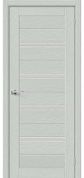 Межкомнатная дверь экошпон Браво-28 Grey Wood со стеклом Magic Fog.