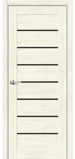 Межкомнатная дверь экошпон Браво-22 Nordic Oak со стеклом Black Star