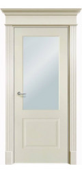 Межкомнатная дверь эмаль Нафта 2 белый со стеклом