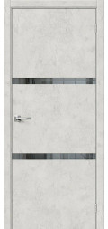 Межкомнатная дверь экошпон Браво-255 Look Art со стеклом Mirox Grey