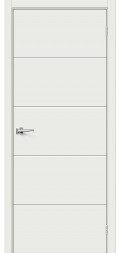 Межкомнатная дверь экошпон Граффити-2 Super White глухая