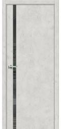 Межкомнатная дверь экошпон Браво-1.55 Look Art со стеклом Mirox Grey.