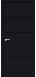 Межкомнатная дверь экошпон Граффити-1Д Total Black глухая