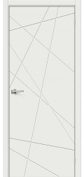 Межкомнатная дверь экошпон Граффити-5 Super White глухая