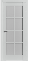 Межкомнатная дверь Emalex ER1 Steel со стеклом
