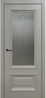 Межкомнатная дверь эмаль Бостон 2 мокко стекло "Сатинат"