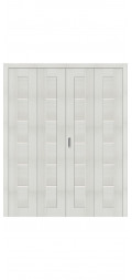 Двупольная складная дверь Браво-22 ДС bianco veralinga