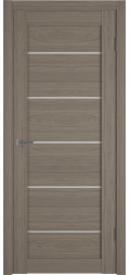 Межкомнатная дверь экошпон Atum Pro 27 Brun Oak White Cloud со стеклом