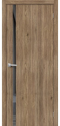 Межкомнатная дверь экошпон Браво-155 Original Oak со стеклом Mirox Grey