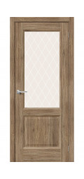 Межкомнатная дверь экошпон Неоклассик-33 Original Oak со стеклом White Сrystal