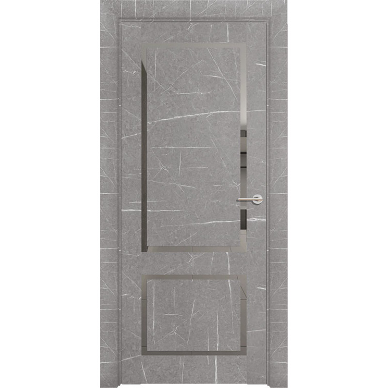 Межкомнатная дверь экошпон Soft Touch Neo Loft 301 Marable торос серый со стеклом