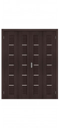 Двупольная складная дверь Браво-22 ДС wenge melinga