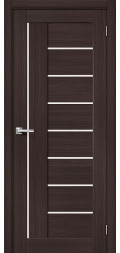 Межкомнатная дверь экошпон Браво-29 Wenge Melinga со стеклом Magic Fog
