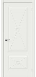 Межкомнатная дверь эмалит Прима-12Ф2 White Matt глухая