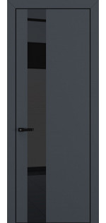 Межкомнатная дверь K3 С остеклением ALU Black Графит